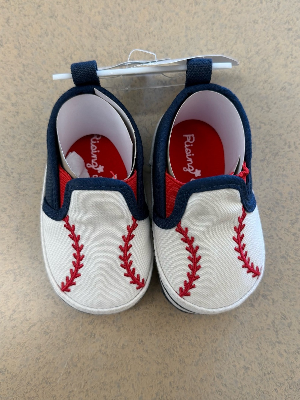 Rising Star Baseball Embroidered Slip On Shoes Toddler Size 2 6-9
Months - Picture 2 of 4